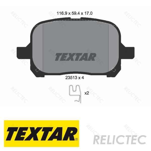 Akebono Includes Wear Indicators//Leads Borg /& Beck BBP2004 Rear Brake Pads