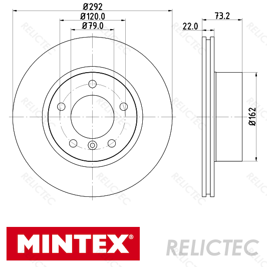of Holes 5 febi bilstein 23536 Brake Disc Set front No internally ventilated 2 Brake Disc