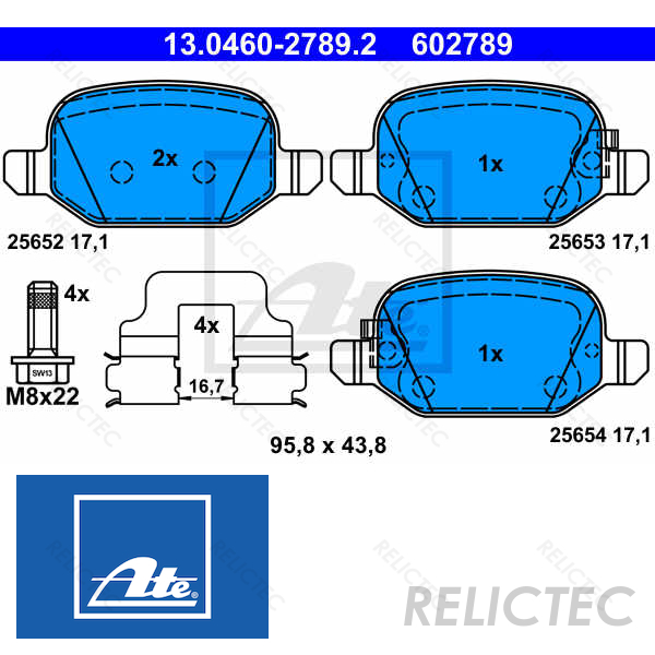 Front Brake Pads For Fiat 500L 0.9 0.9 CNG