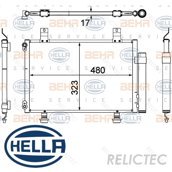 A/C Air Condenser Radiator for SuzukiSWIFT III 3 9531063J00 95310
