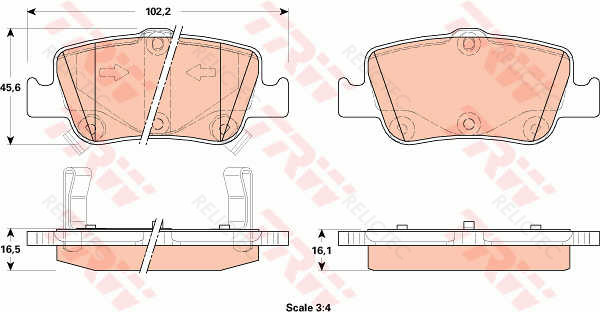 Corolla 07-0446602170 Hella Pagid Rear Brake Pad Set For Toyota Auris 06