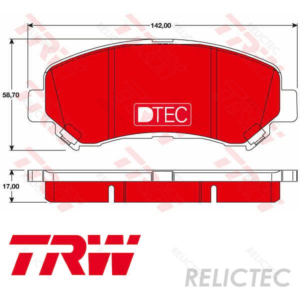 Front Brake Pads Set for NissanQASHQAI +2 I 1,XTRAIL D1060JE00A