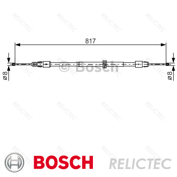 Parking Hand Brake Cable MBW164,X164,ML,GL 1644200385 A1644202385