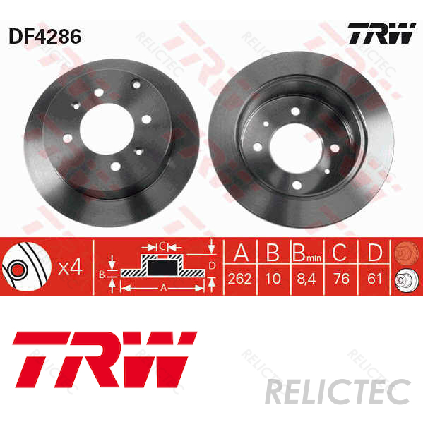 2x Disque De Frein Frein nouveau HERTH j3310509 BUSS JAKOPARTS
