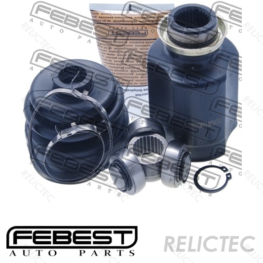 SAAB 9-5 2.3 DRIVESHAFT HUB NUT /& CV JOINT BOOT KIT BOOTKIT /& CONE 2005 ONWARDS